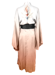  Peach Gradient Mandala Kimono